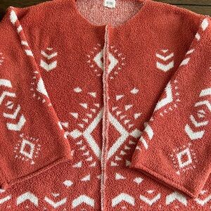 BiBi Women's Aztec Sherpa Pullover